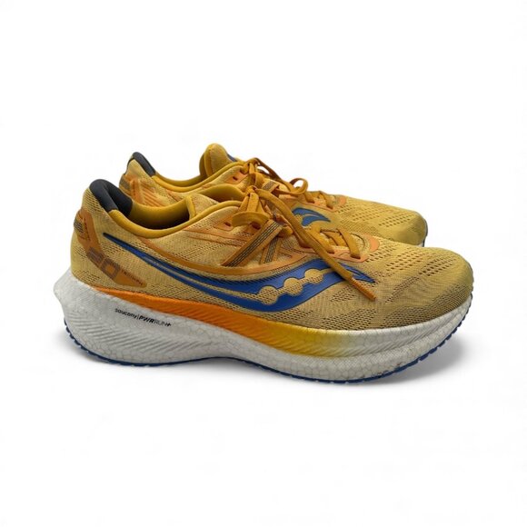 Saucony Triumph 20 Running Shoes SZ 10 Women Sneakers Run PWRrun+ yellow S10759 - Picture 1 of 7